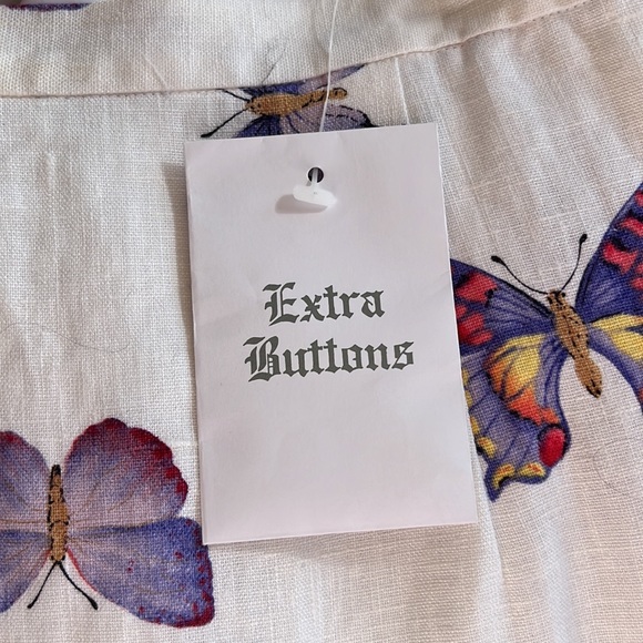 Talbots butterfly pattern linen skirt . - Picture 10 of 11